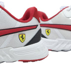 حذاء رجالي PUMA Ferrari Tiburion، حذاء رياضي أبيض بالتعاون مع فيراري