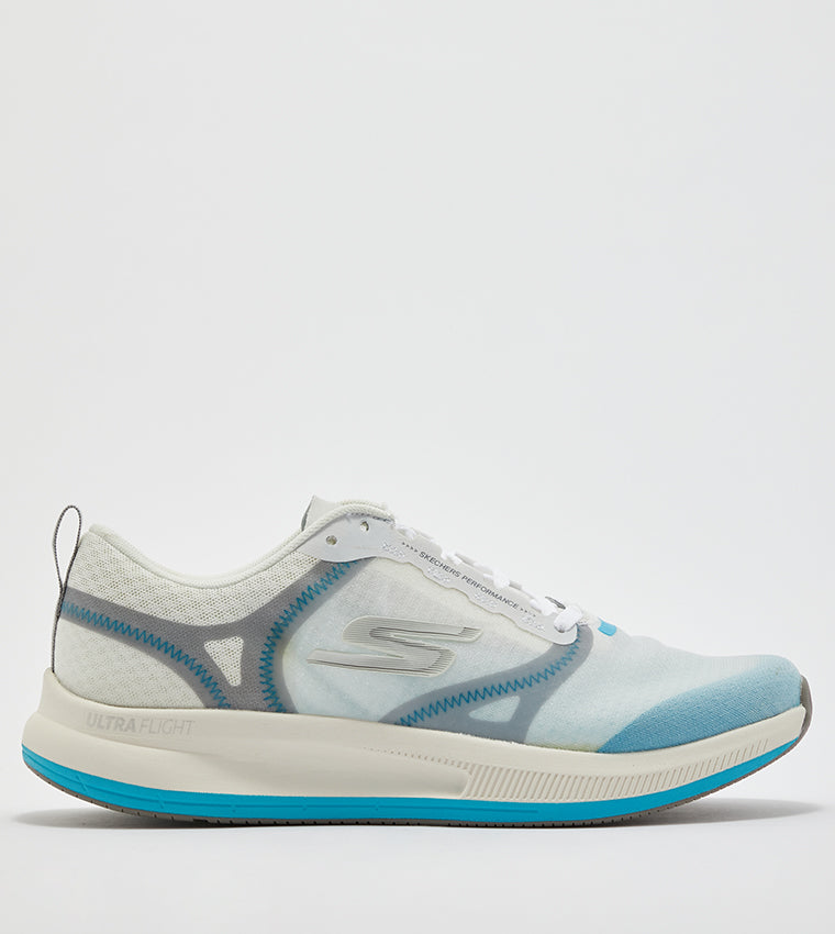 SKECHERS GO RUN PULSE-Sneakers-White Aqua