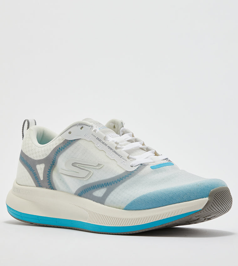 SKECHERS GO RUN PULSE-Sneakers-White Aqua