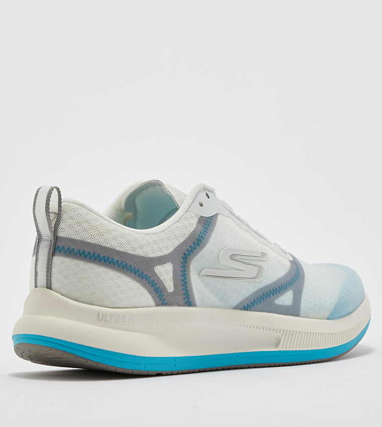 SKECHERS GO RUN PULSE-Sneakers-White Aqua