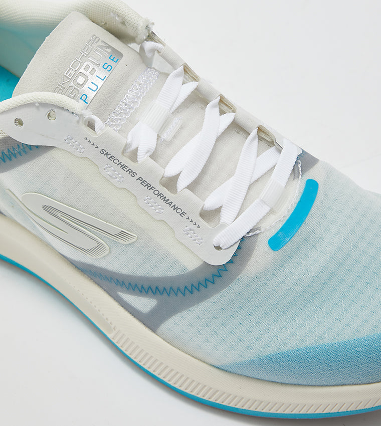 SKECHERS GO RUN PULSE-Sneakers-White Aqua
