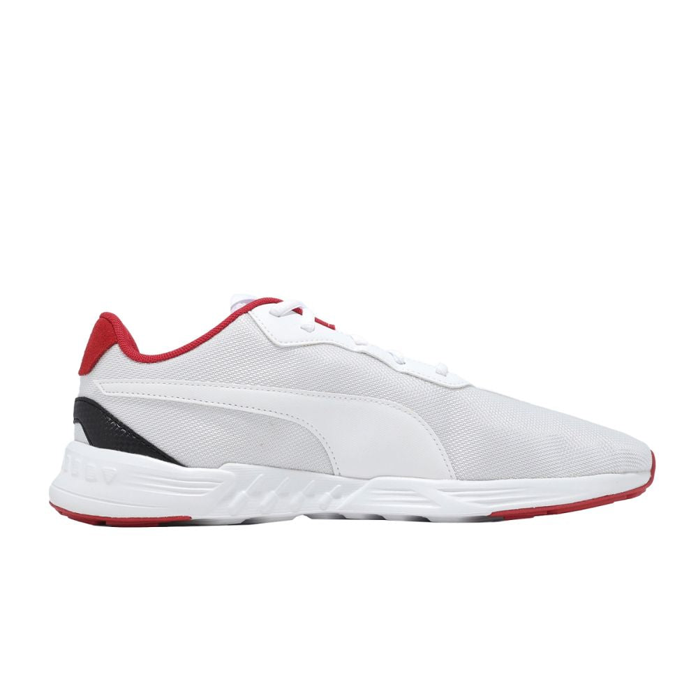 حذاء رجالي PUMA Ferrari Tiburion، حذاء رياضي أبيض بالتعاون مع فيراري