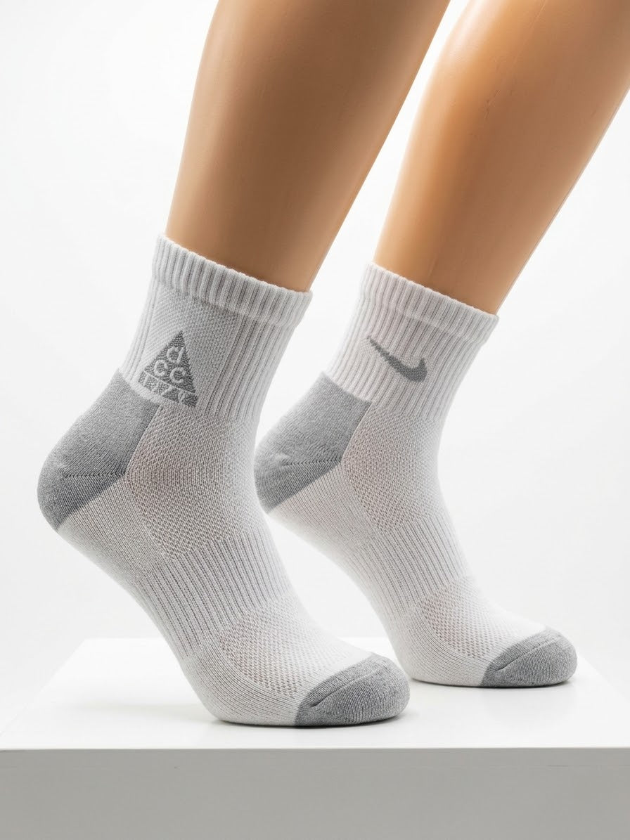 NIKE SOCKS WHITE (Each Kit Equal 3 pairs)