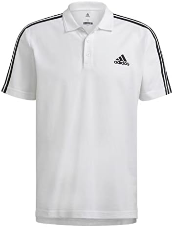 ADIDAS AEROREADY Essentials Piqué Embroidered Small Logo 3-Stripes Polo Shirt (GK9138)
