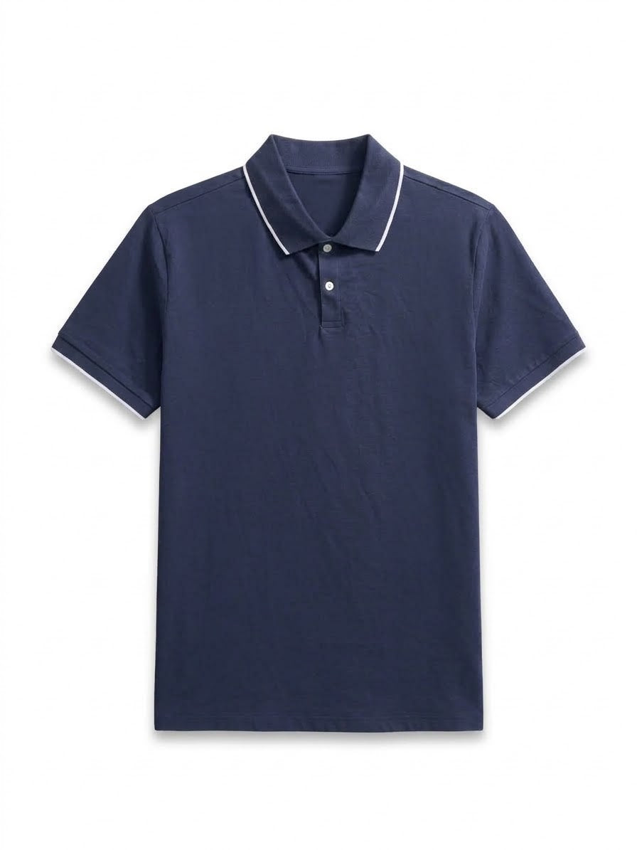 Stylus Men's Classic Navy Blue Polo Shirt
