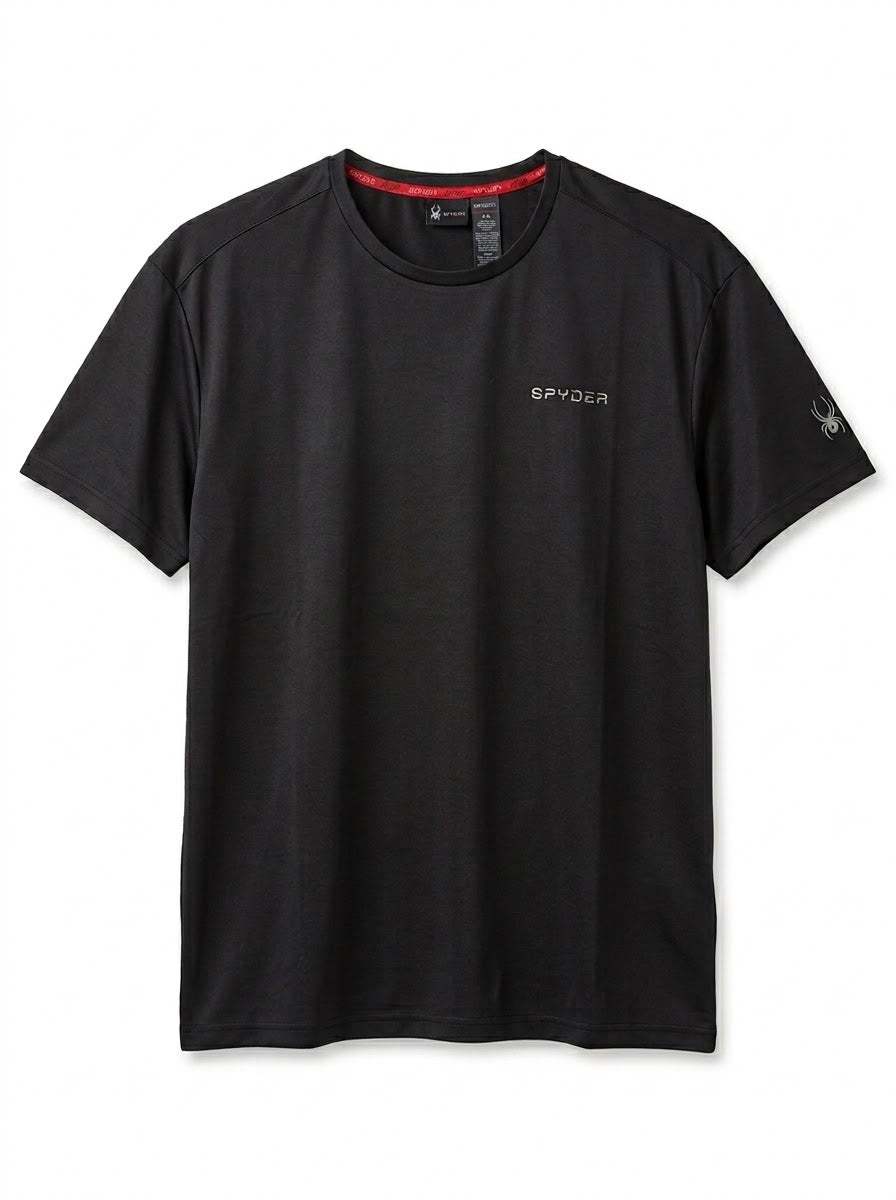 Spyder Men's Premium Active Crewneck T-Shirt - Solid Black