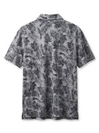 Chaps Men's Tropical Leaf Print Polo Shirt - Grey
