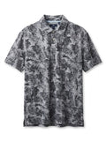 Chaps Men's Tropical Leaf Print Polo Shirt - Grey