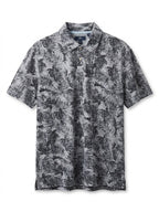 Chaps Men's Tropical Leaf Print Polo Shirt - Grey