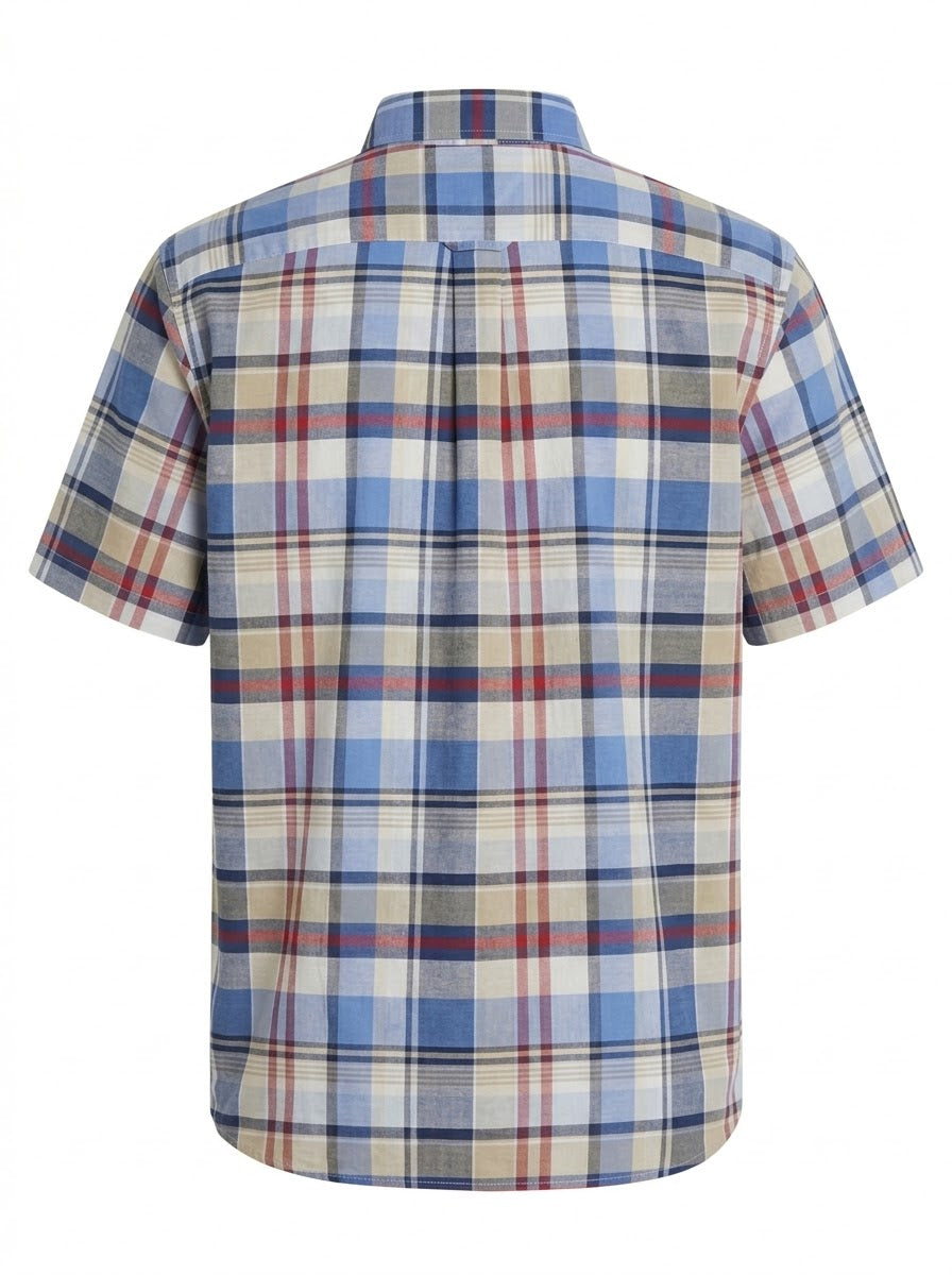 TOMMY HILFIGER Men's Classic Plaid Short Sleeve
