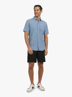Chaps Men's Short Sleeve Chambray Woven Shirt