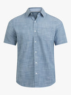 Chaps Men's Short Sleeve Chambray Woven Shirt