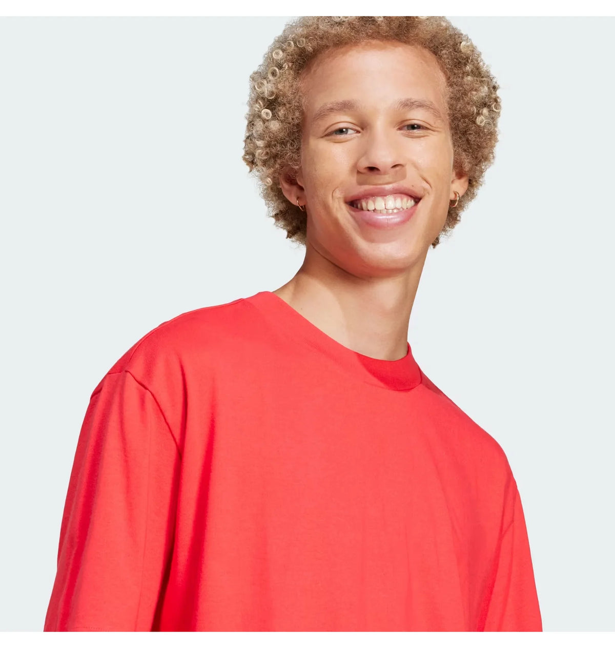 Adidas Essentials Loose Fit 3 Bar Logo Sportswear Red