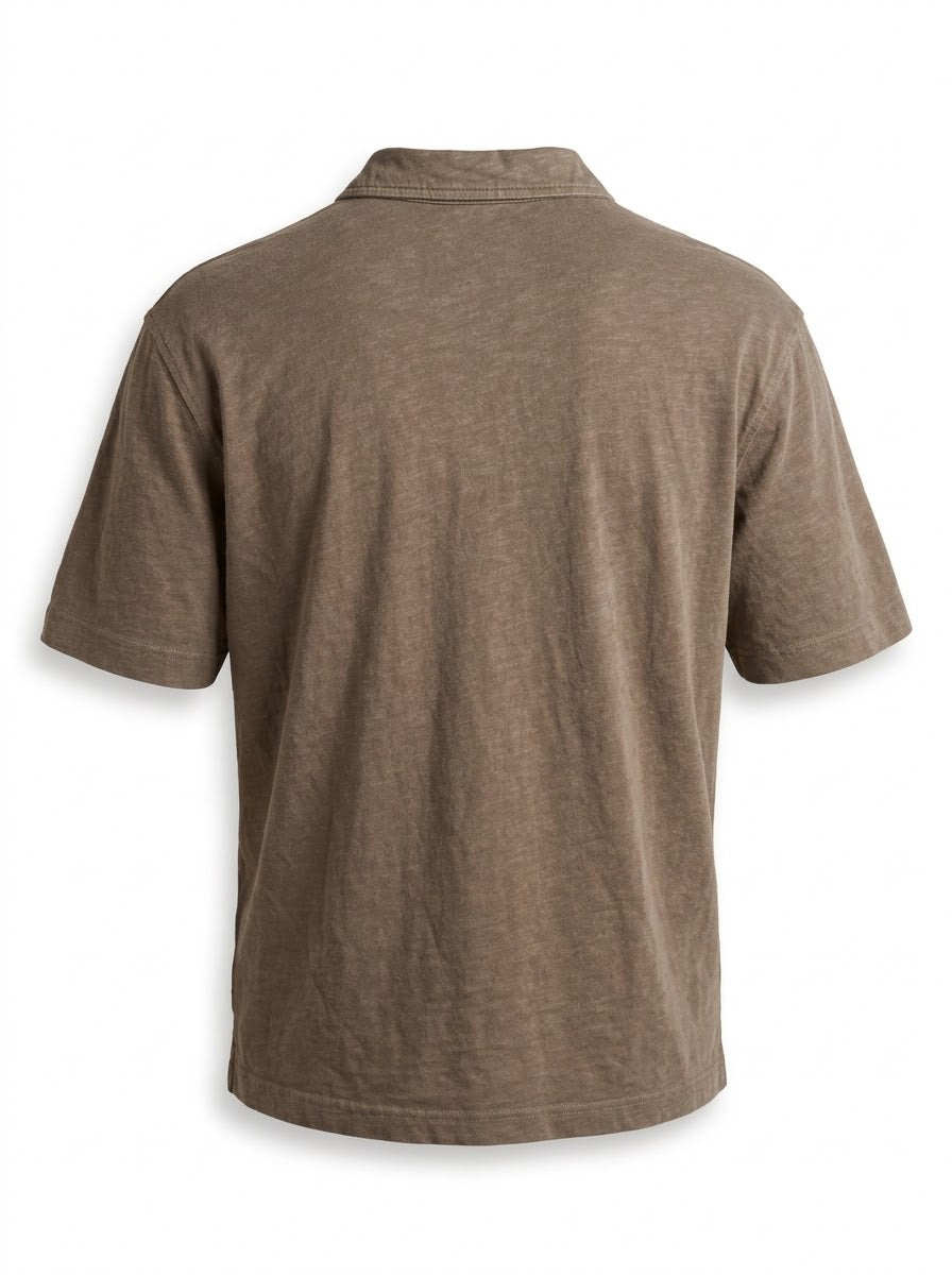 Banana Republic Men’s Vintage Wash Polo Shirt - Olive Brown