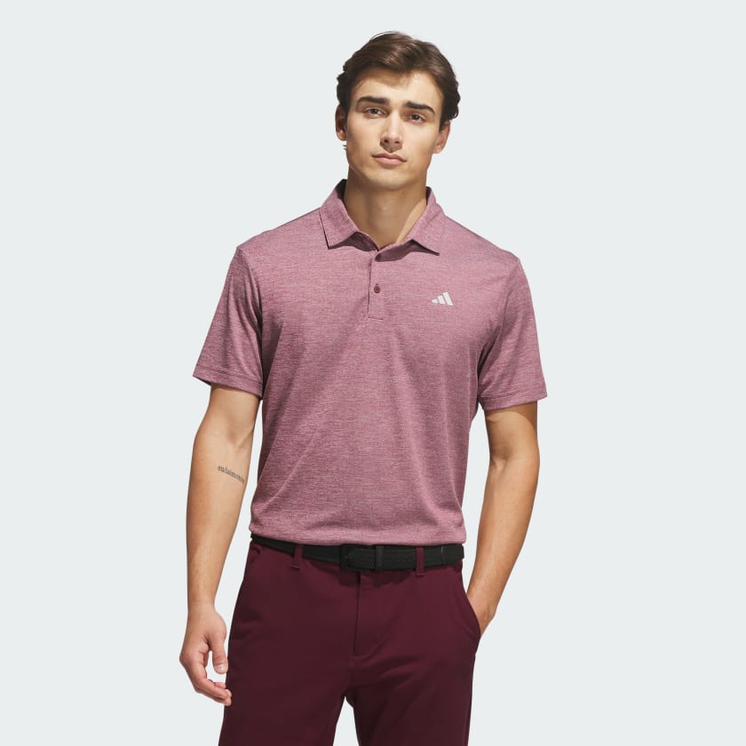 ADIDAS PERFORMANCE HEATHER POLO SHIRT