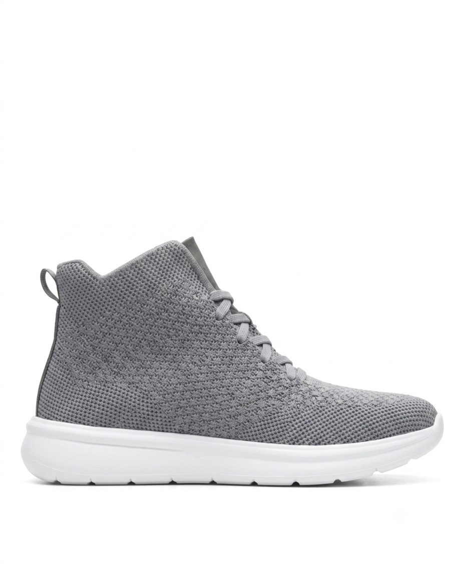 CLARKS Knitted Ankle-Length Lace-Up Boots