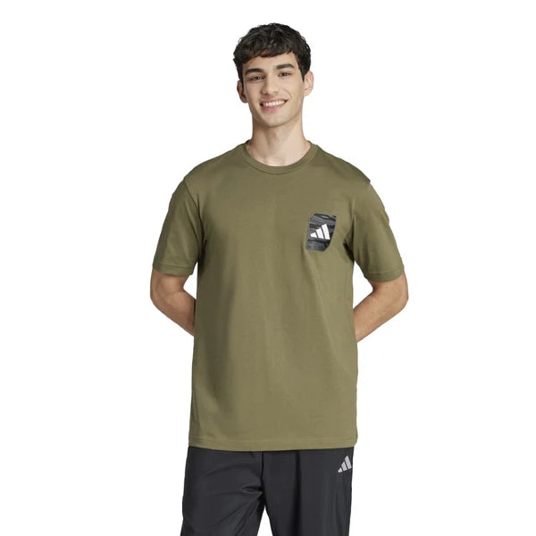 ADIDAS Camo Woven Graphic T-shirt