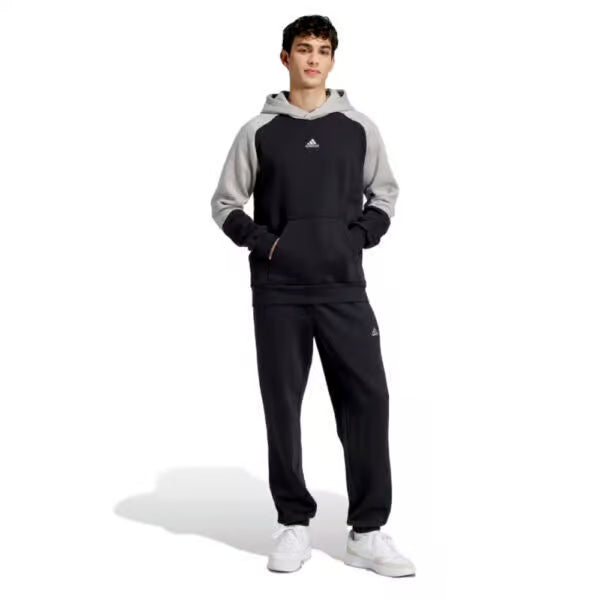 ADIDAS Men's Full Tracksuit Fleece Colorblock Black Hoodie
