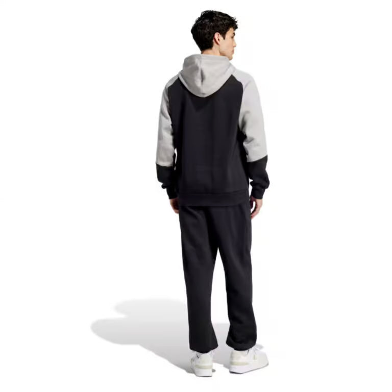ADIDAS Men's Full Tracksuit Fleece Colorblock Black Hoodie