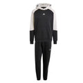 ADIDAS Men's Full Tracksuit Fleece Colorblock Black Hoodie