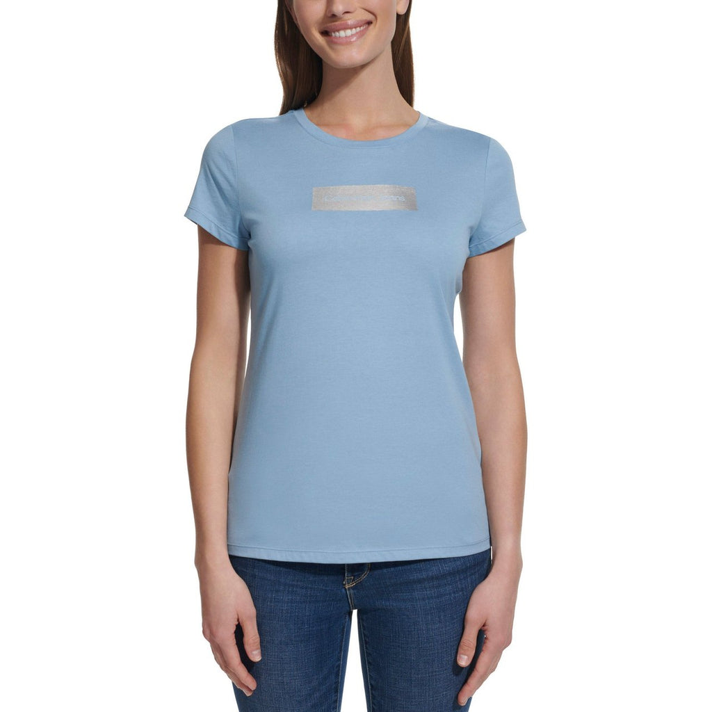 Calvin Klein Jeans Ladies' Logo Tee, Blue