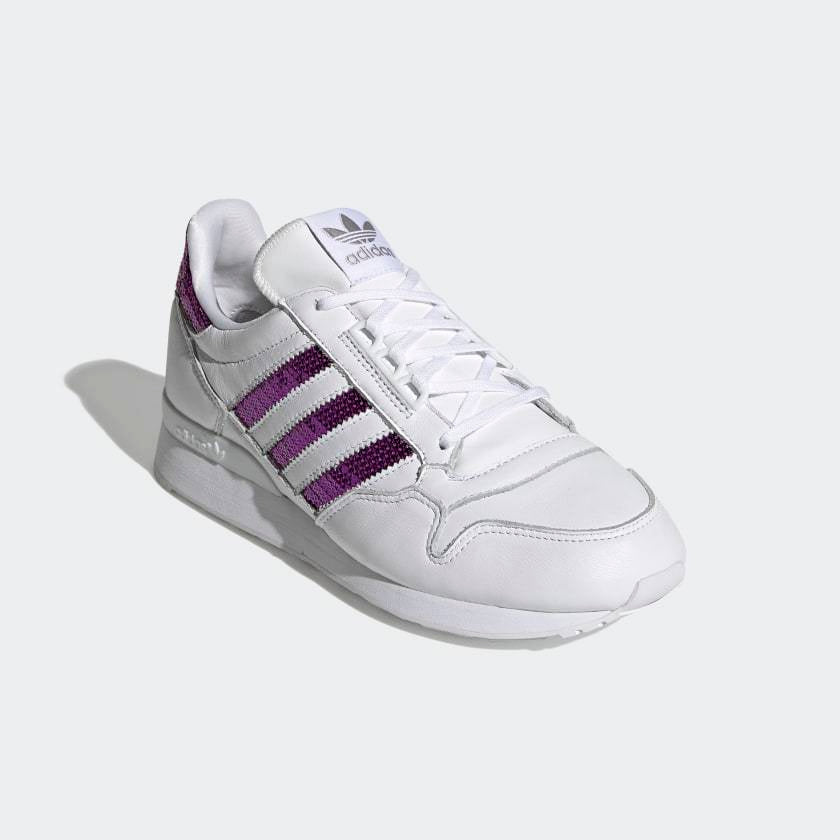 أديداس أوريجينالز ZX 500 أبيض سحابي/أرجواني صارخ