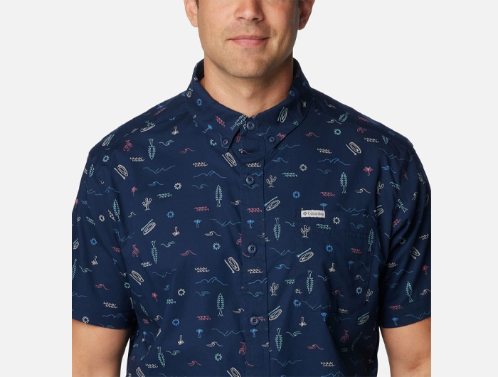 COLUMBIA Men's Rapid Rivers Printed Short Sleeve Shirt