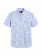 U.S. Polo Assn. Light Blue Floral Short-Sleeve Shirt