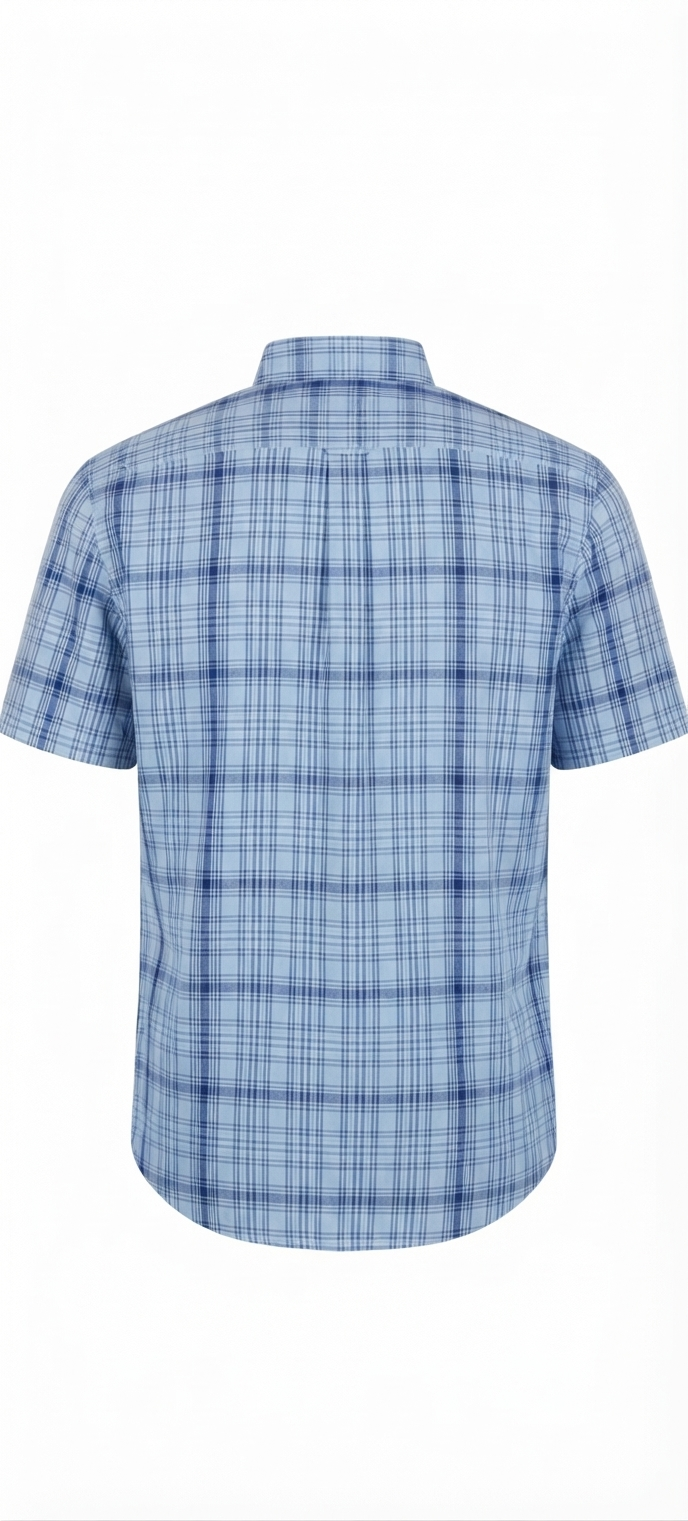 U.S. POLO ASSN. Short Sleeve CVC Yarn-Dye Poplin Woven Shirt
