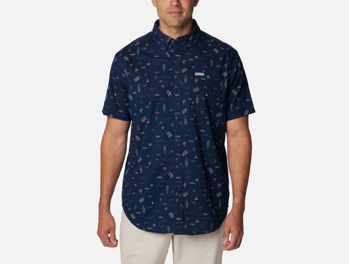 COLUMBIA Men's Rapid Rivers Printed Short Sleeve Shirt