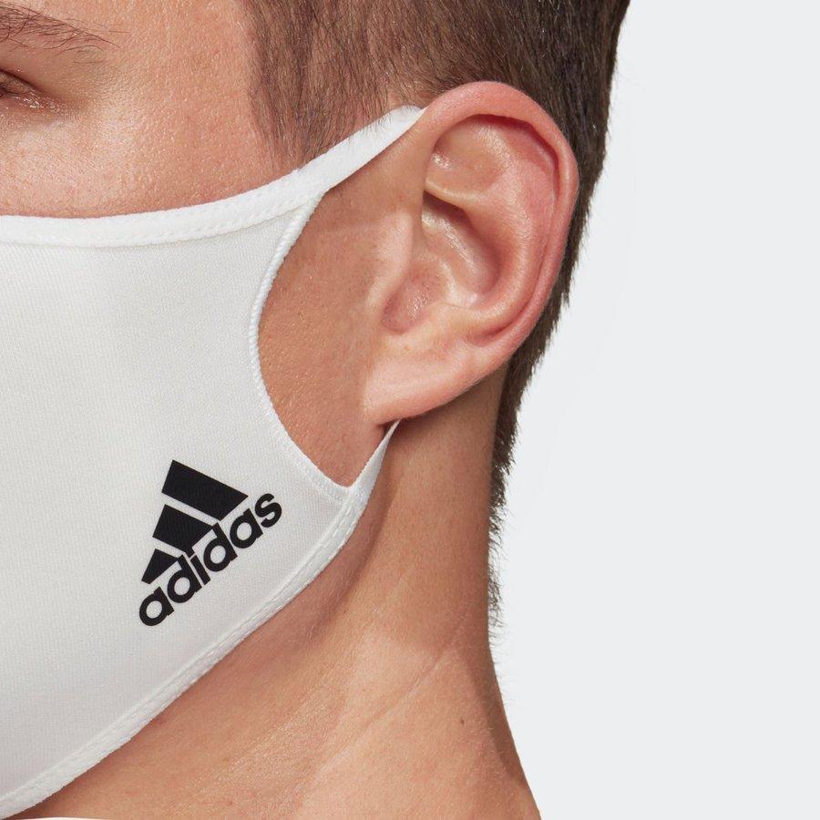 ADIDAS Face Covers, 3-Pack (M/L),  (KIT = 3 MASKS)White H34578
