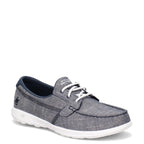 SKECHERS  Go Walk Lite Isla Boat Shoes Women WIDE Black Slip On