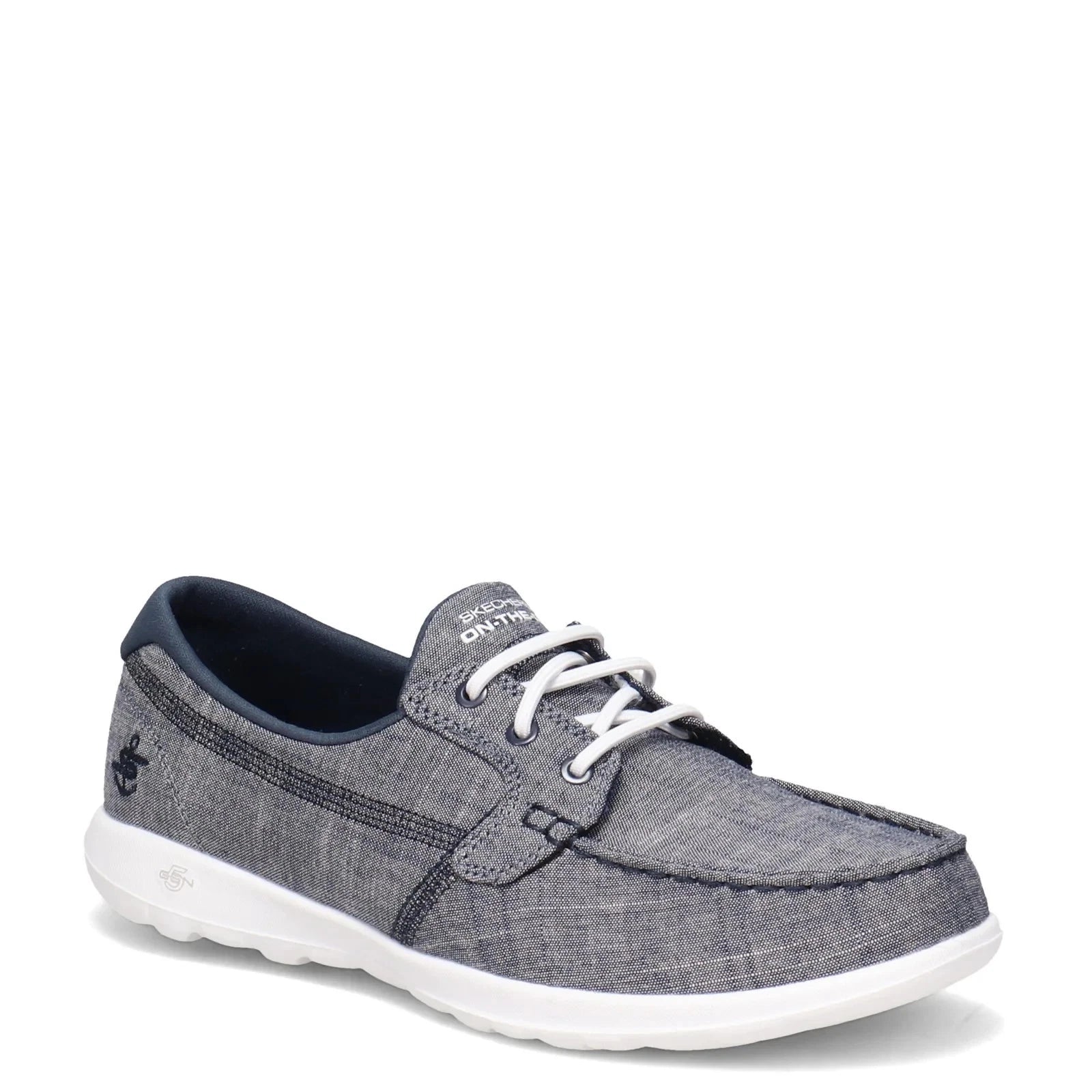 SKECHERS  Go Walk Lite Isla Boat Shoes Women WIDE Black Slip On