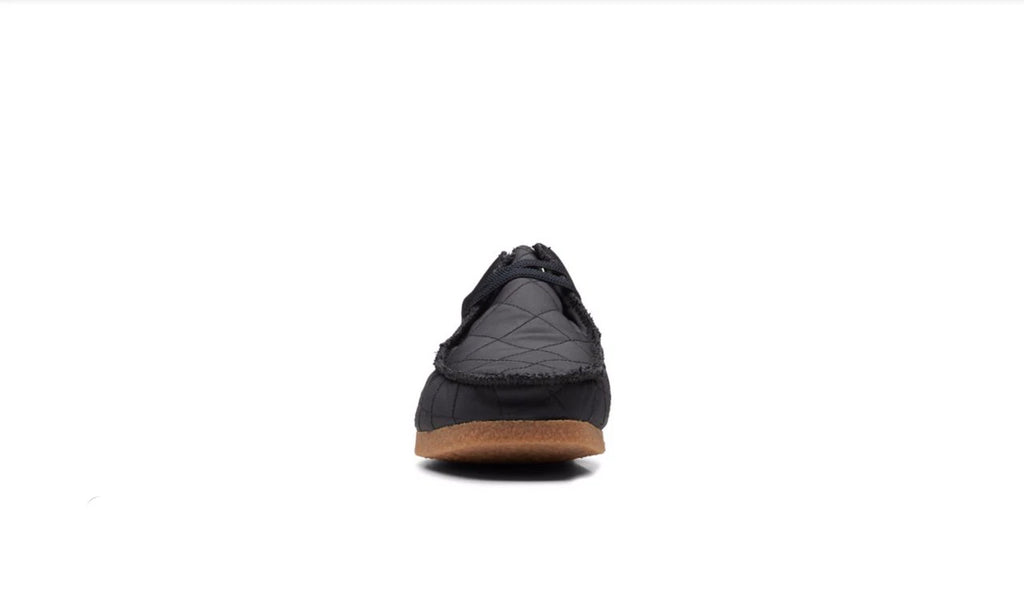 CLARKS SHACRE II STEP MOCCASIN BLACK TEXTILE