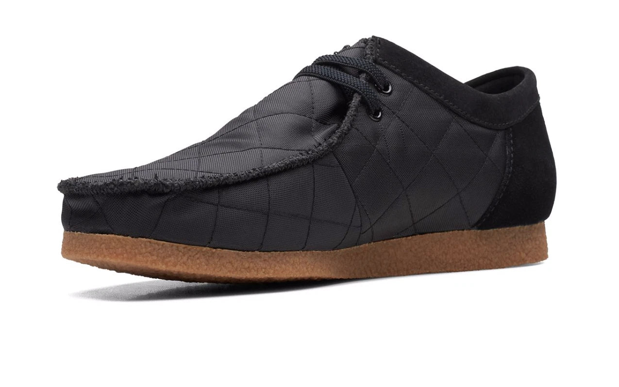 CLARKS SHACRE II STEP MOCCASIN BLACK TEXTILE