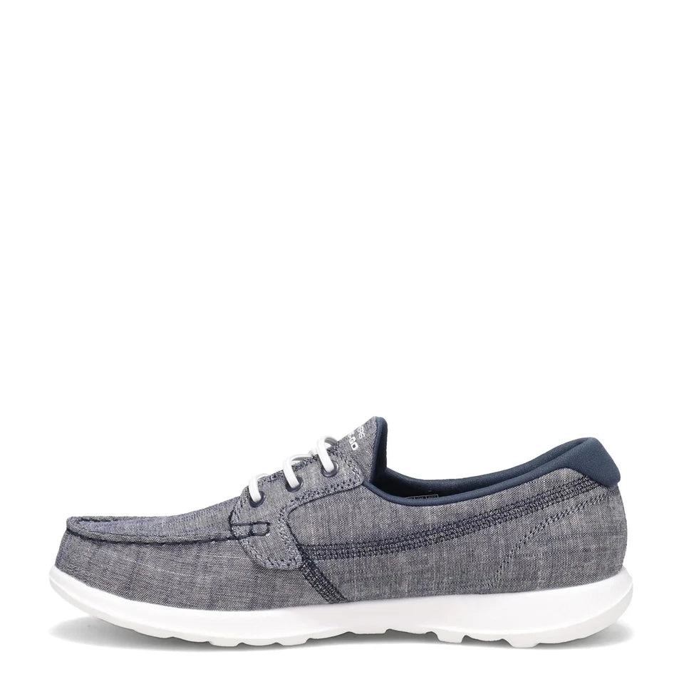 SKECHERS  Go Walk Lite Isla Boat Shoes Women WIDE Black Slip On